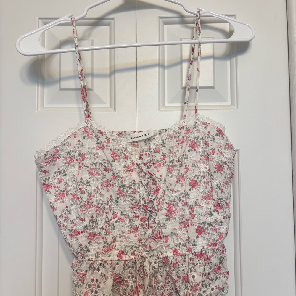 Altar'd State Pink Floral Camisole